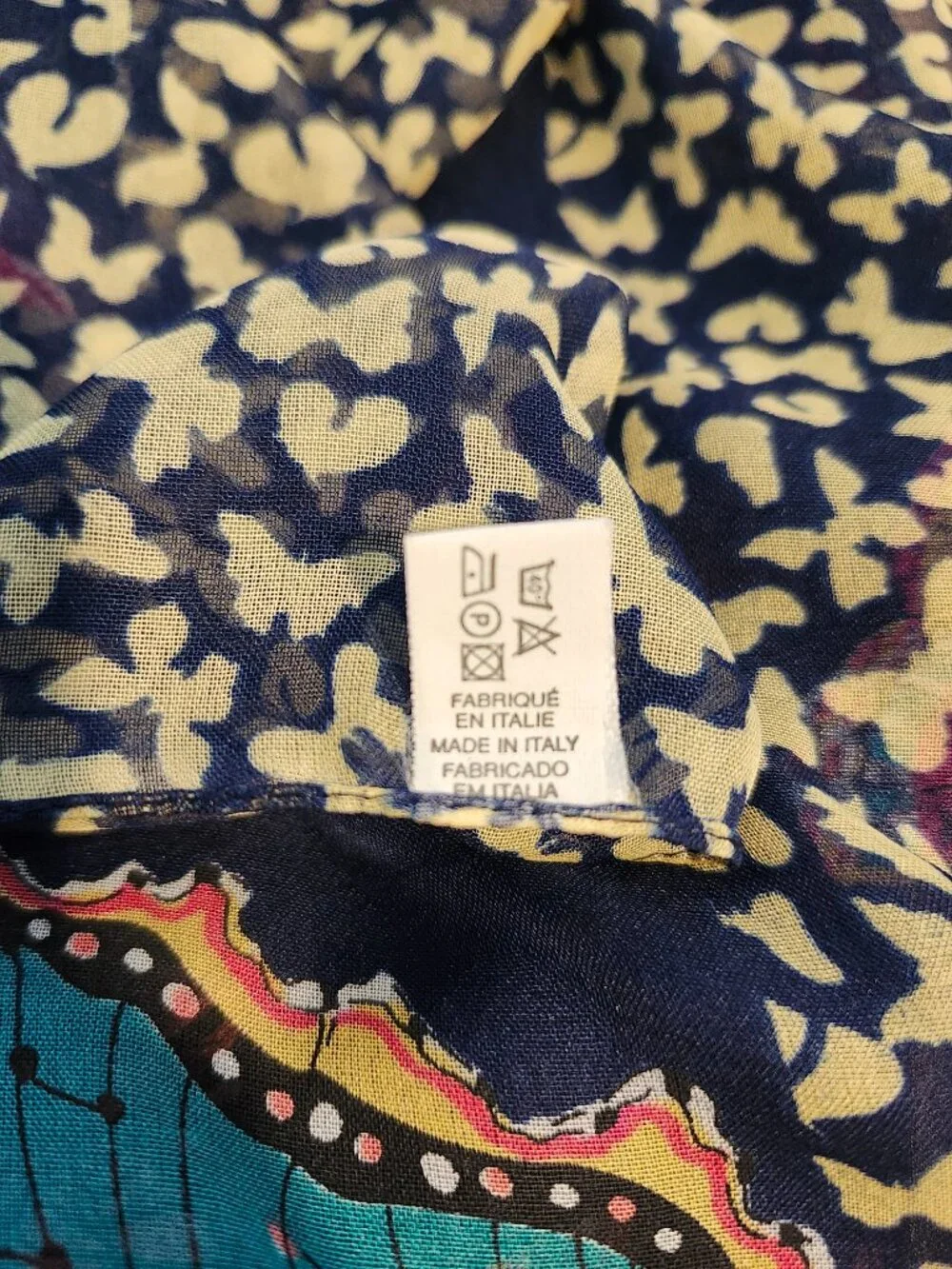 Butterfly Scarf Navy Blue 60 x 46